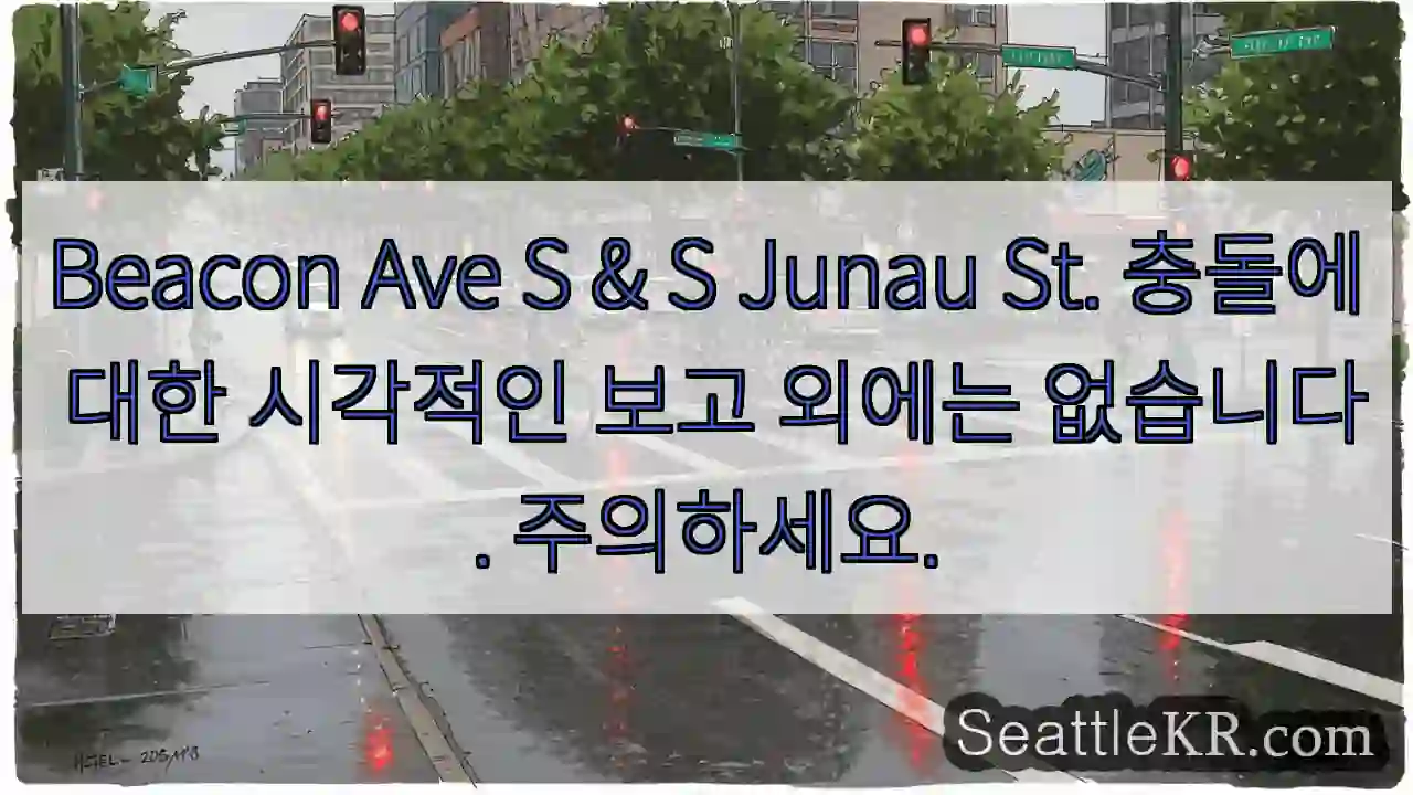 Beacon Ave S & S Junau St. 충돌에 대한 시각적인 보고 외에는