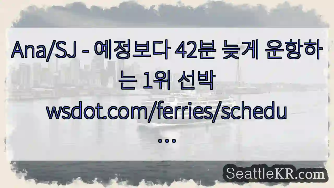 Ana/SJ - 예정보다 42분 늦게 운항하는 1위