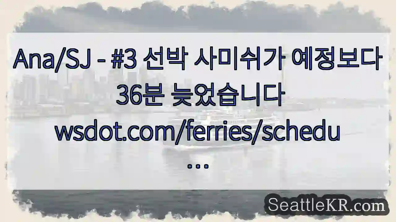Ana/SJ - #3 선박 사미쉬가 예정보다 36분
