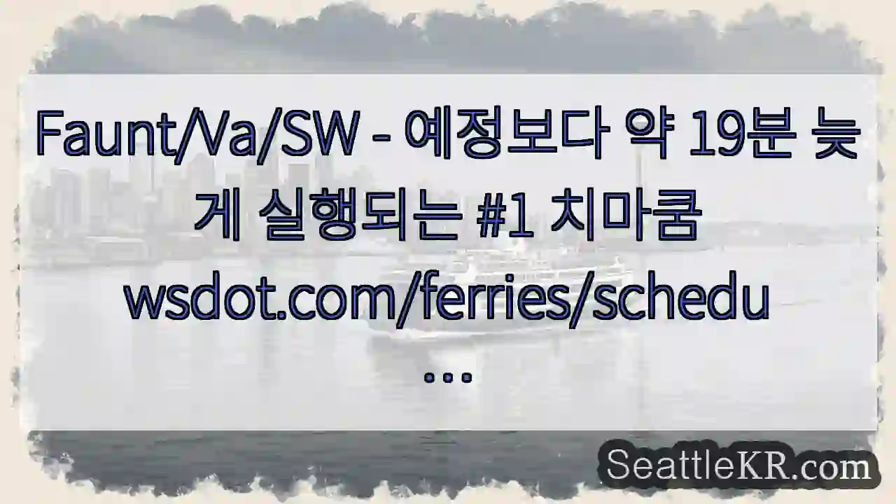 Faunt/Va/SW - 예정보다 약 19분 늦게 실행되는 #1