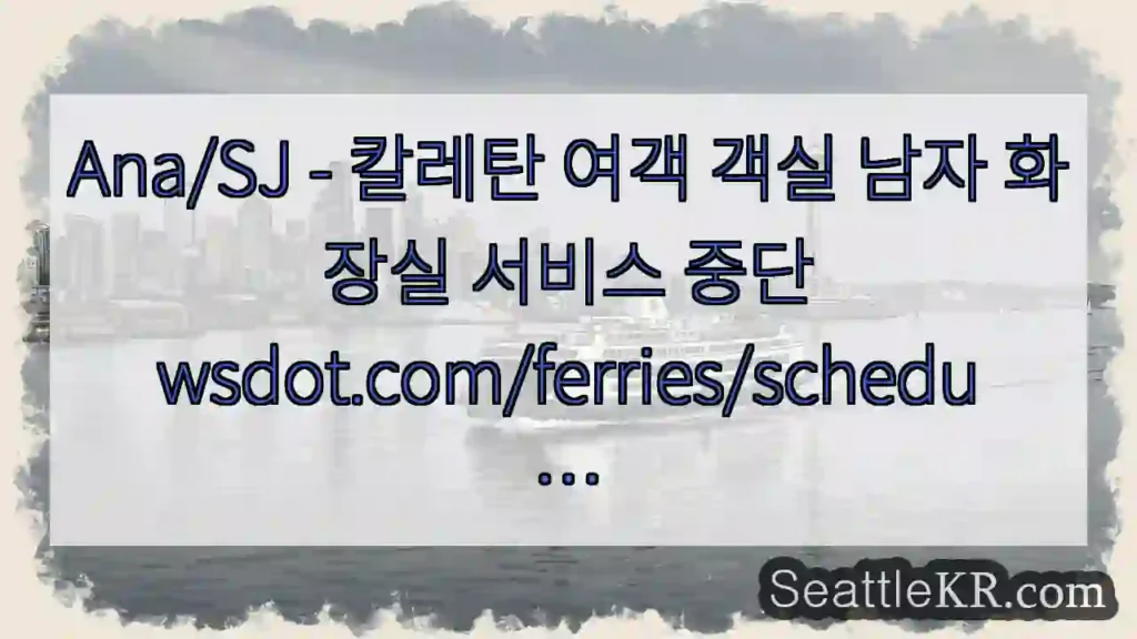 Ana/SJ - 칼레탄 여객 객실 남자 화장실 서비스