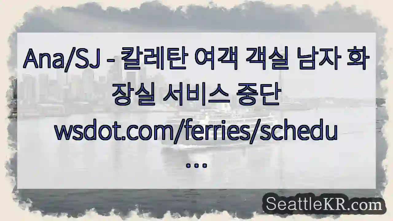 Ana/SJ - 칼레탄 여객 객실 남자 화장실 서비스