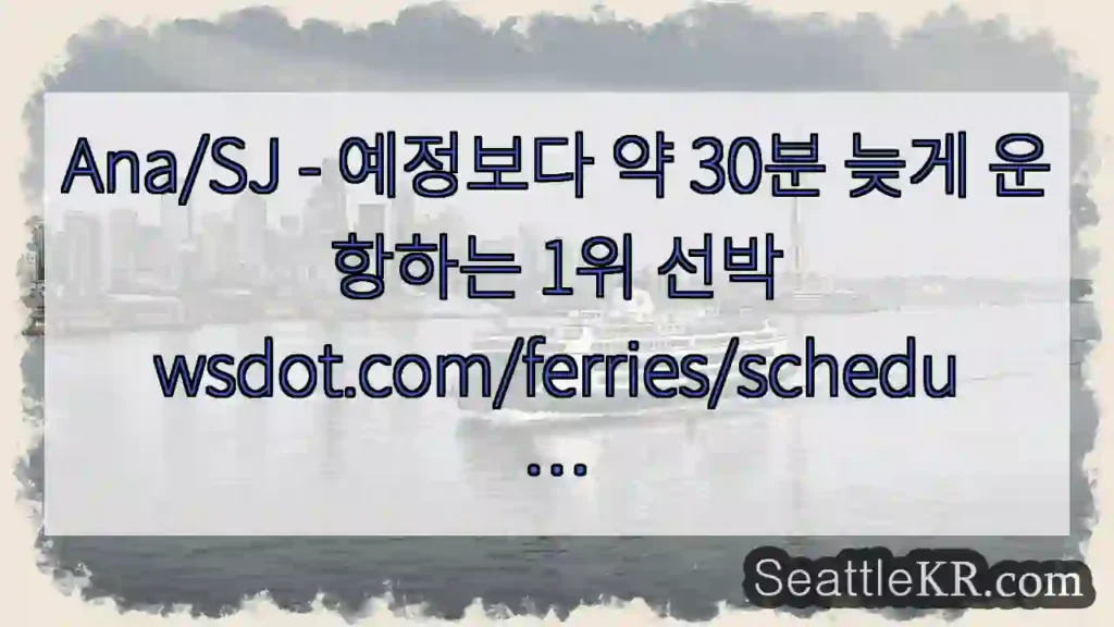 Ana/SJ - 예정보다 약 30분 늦게 운항하는 1위