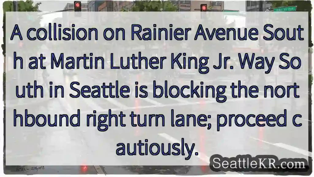 Collision on Rainier Ave South - Caution Ahead
