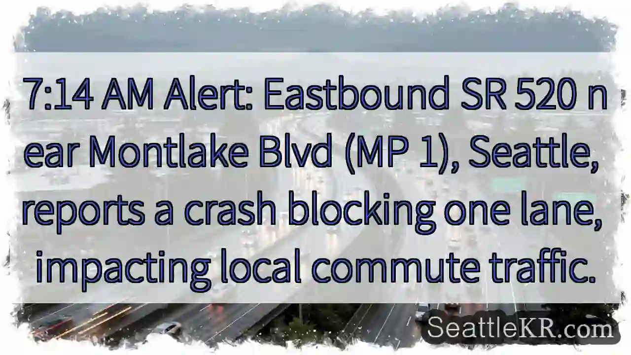Crash on SR 520 East - Lane Blocked