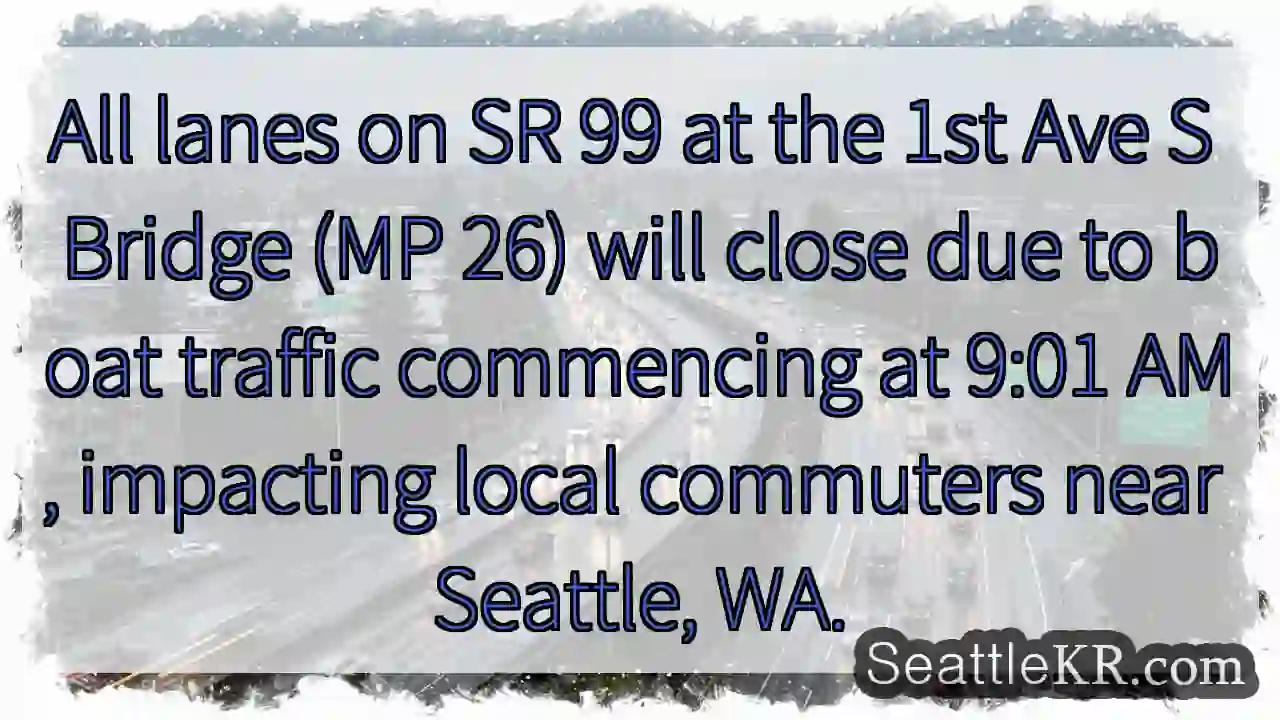 SR 99 Lanes Closed at Bridge 9:01 AM