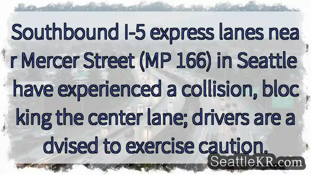 I-5 Collision Near Mercer Street - Caution Advised