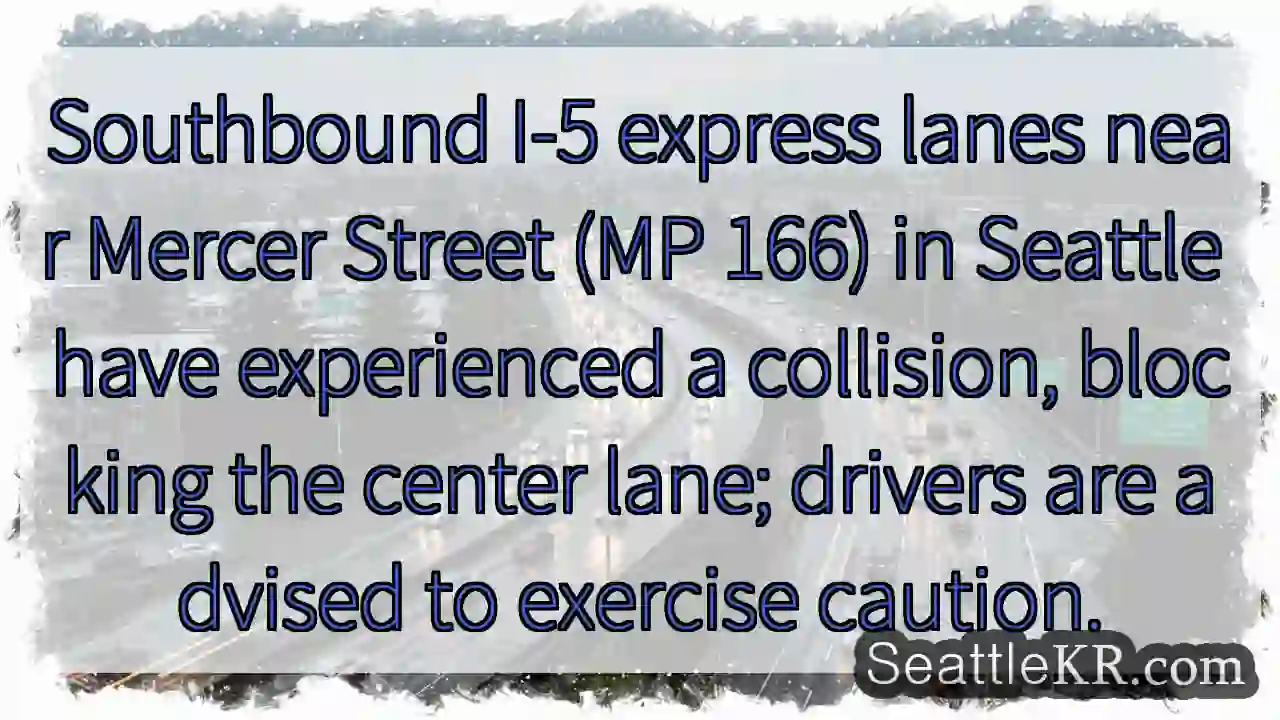 I-5 Collision Near Mercer Street - Caution Advised