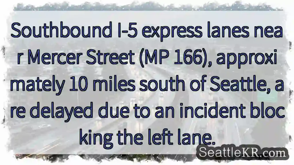 I-5 Southbound Delay Near Mercer St