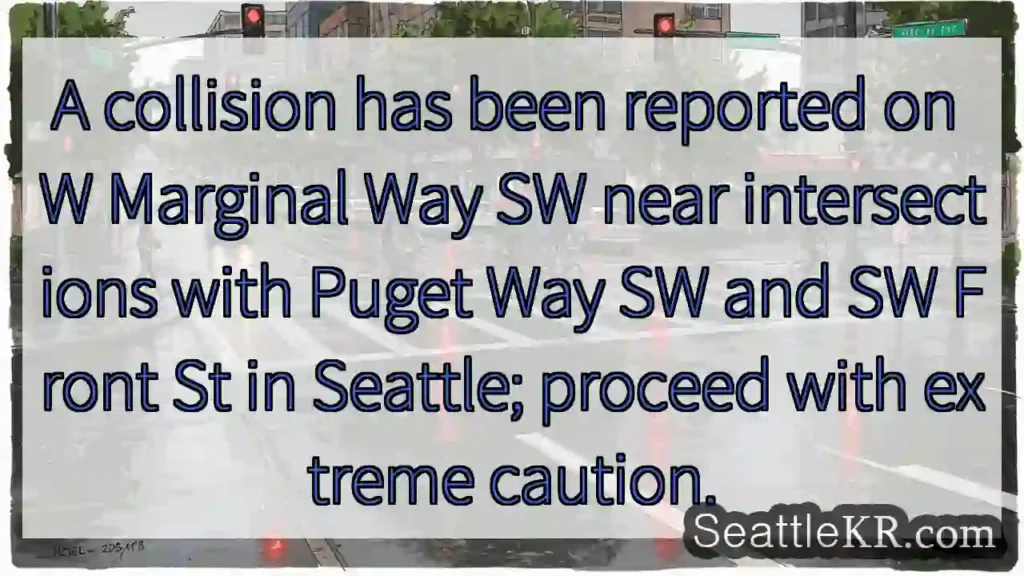 Collision on W Marginal Way SW - Caution!