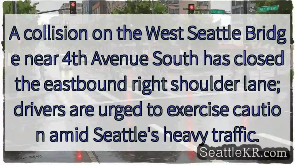 West Seattle Bridge Eastbound Shoulder Closed
