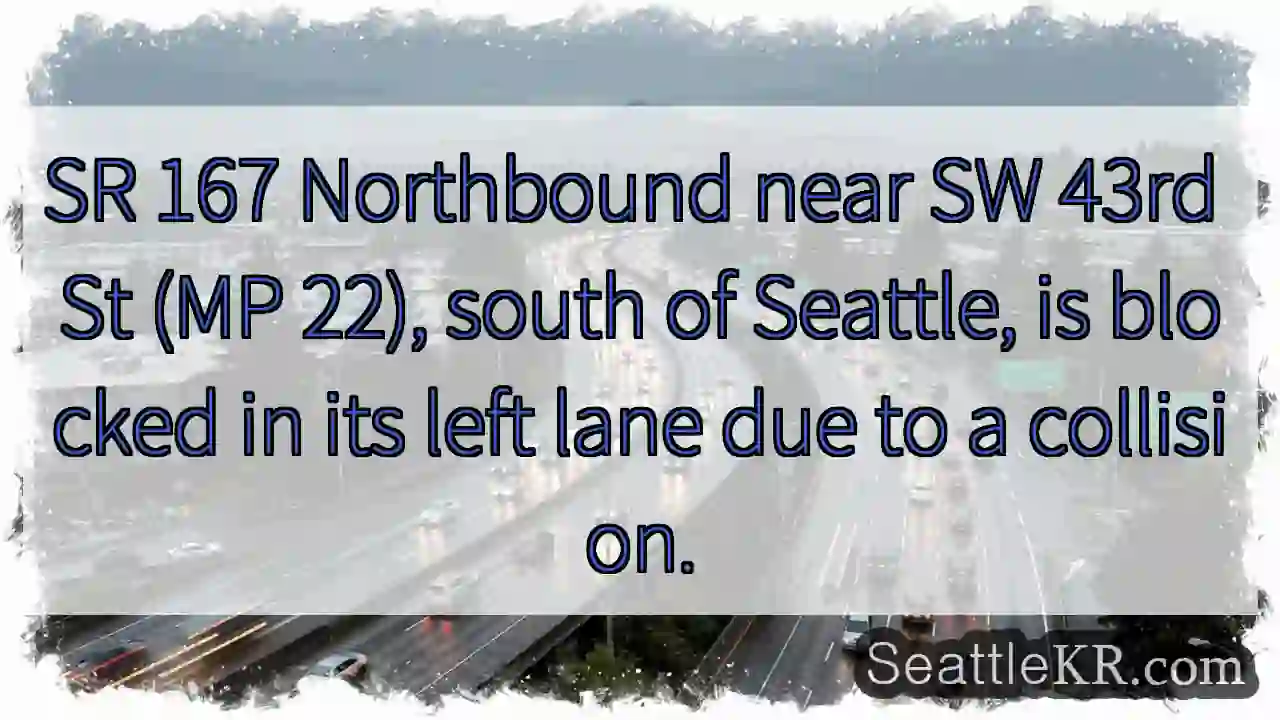 Collision blocks left lane SR 167 NB