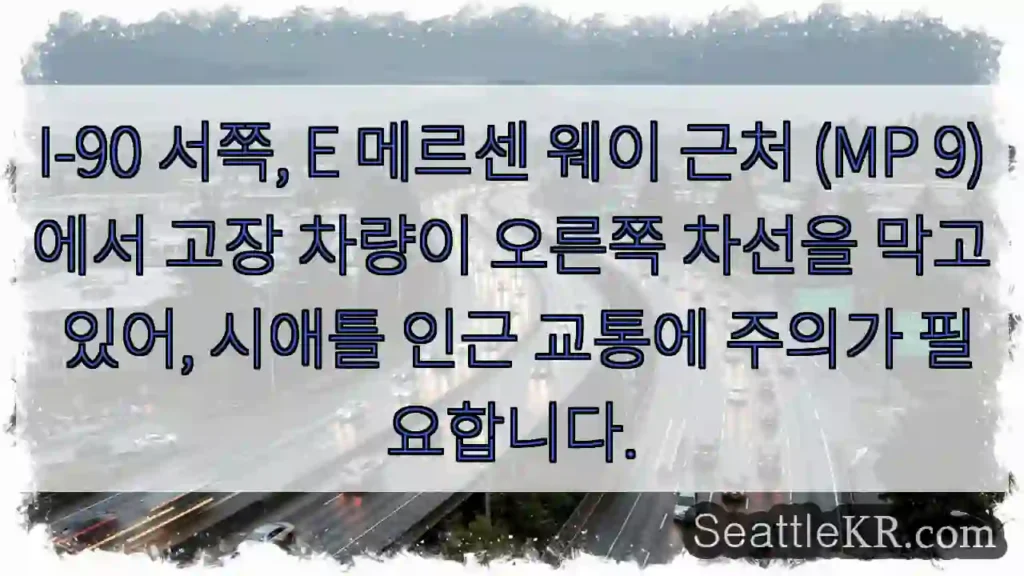 차량 고장! MP9 우회 필요