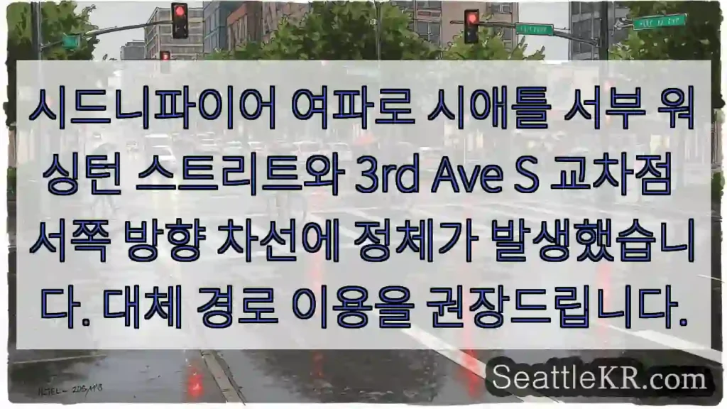 워싱턴 스트리트 정체! 우회 권장