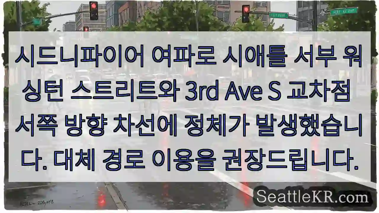 워싱턴 스트리트 정체! 우회 권장