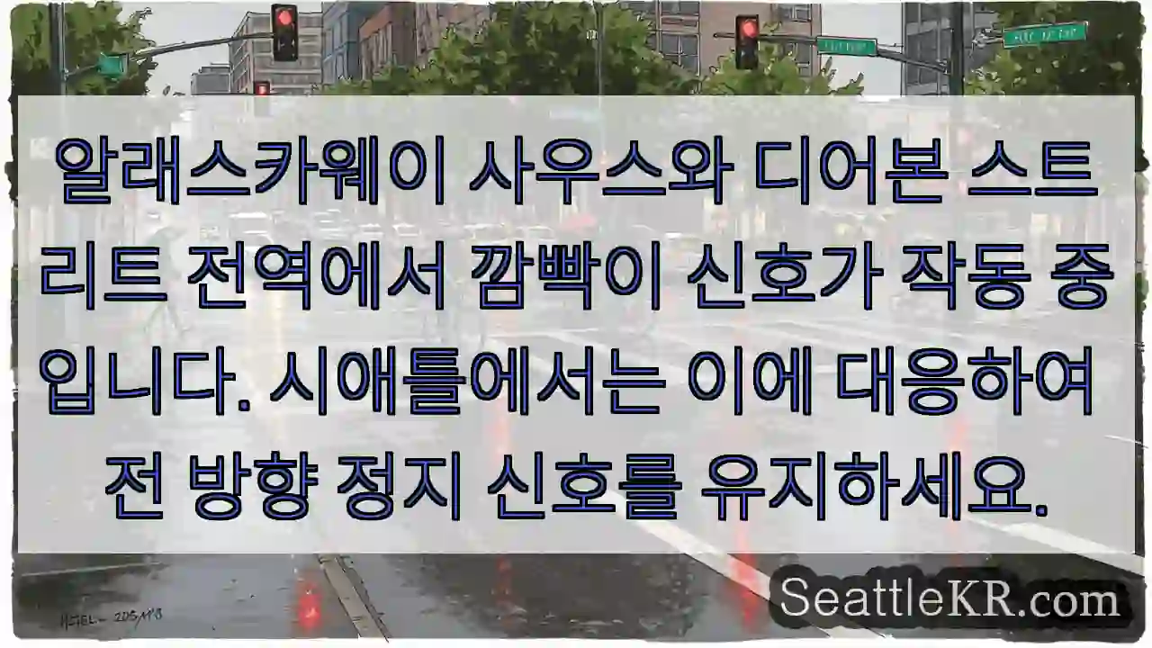 알래스카웨이 깜빡이! 정지!