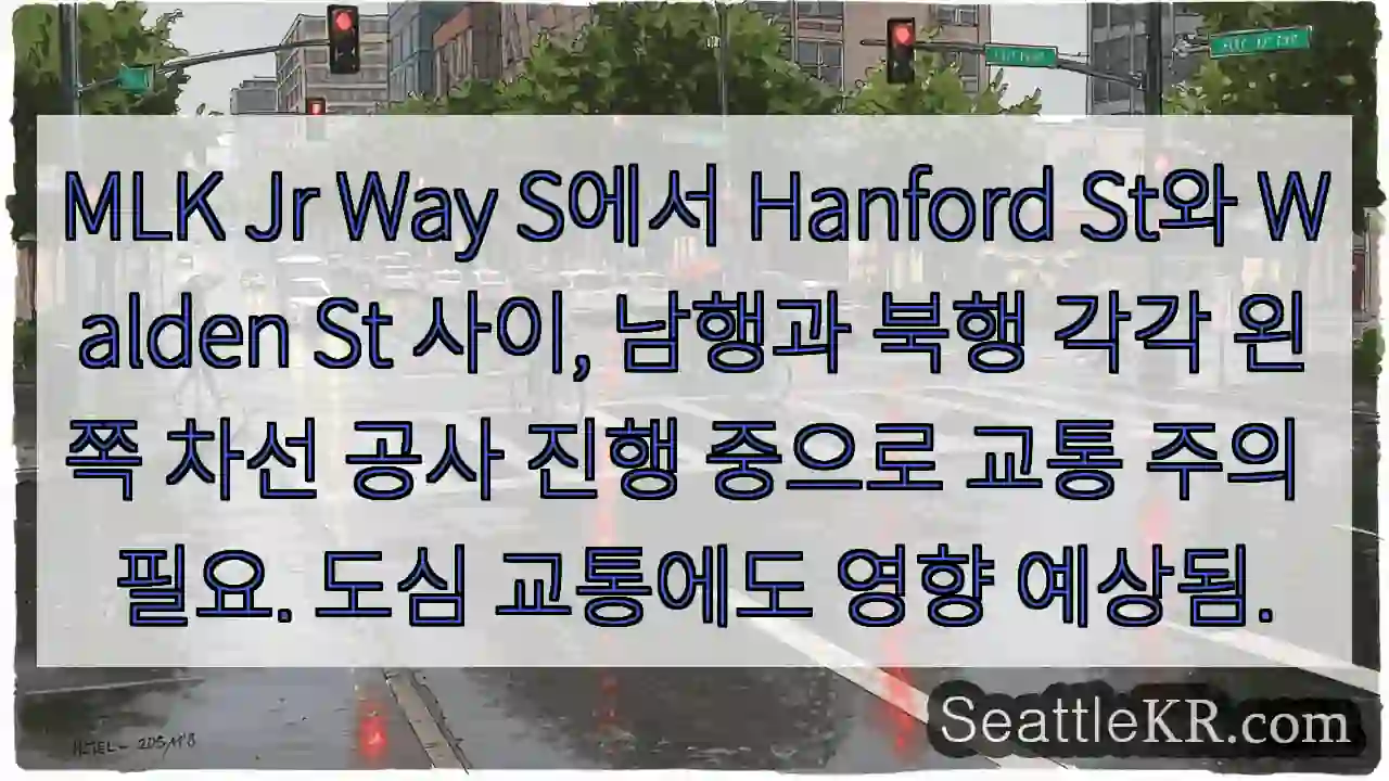 주의: 차선 공사 중