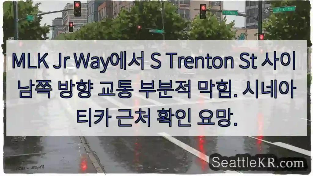 남쪽 방향 MLK Jr Way 교통 체증