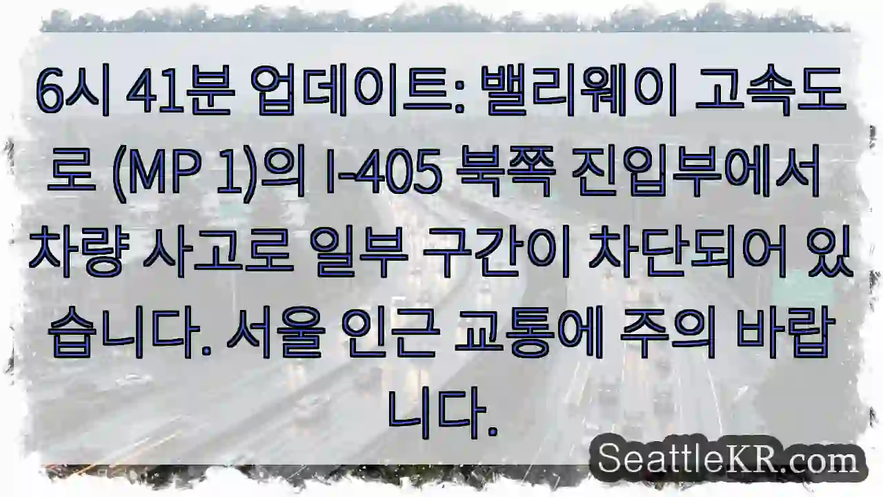 사고 구간 주의! 밸리웨이 I-405
