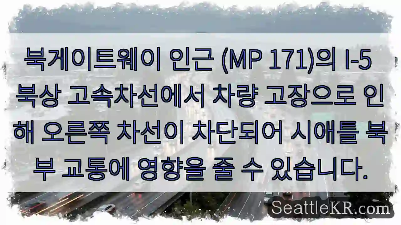 차량 고장! 차선 차단 위험