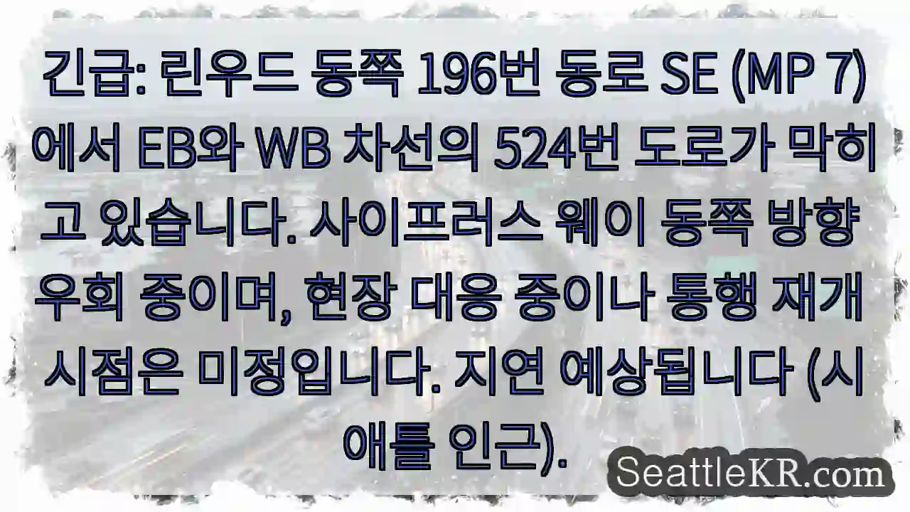 린우드 교통 체증! 우회 중이오.