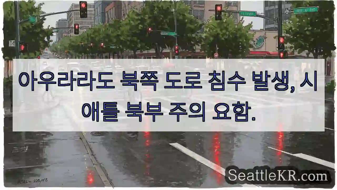 북쪽 도로 침수 주의!