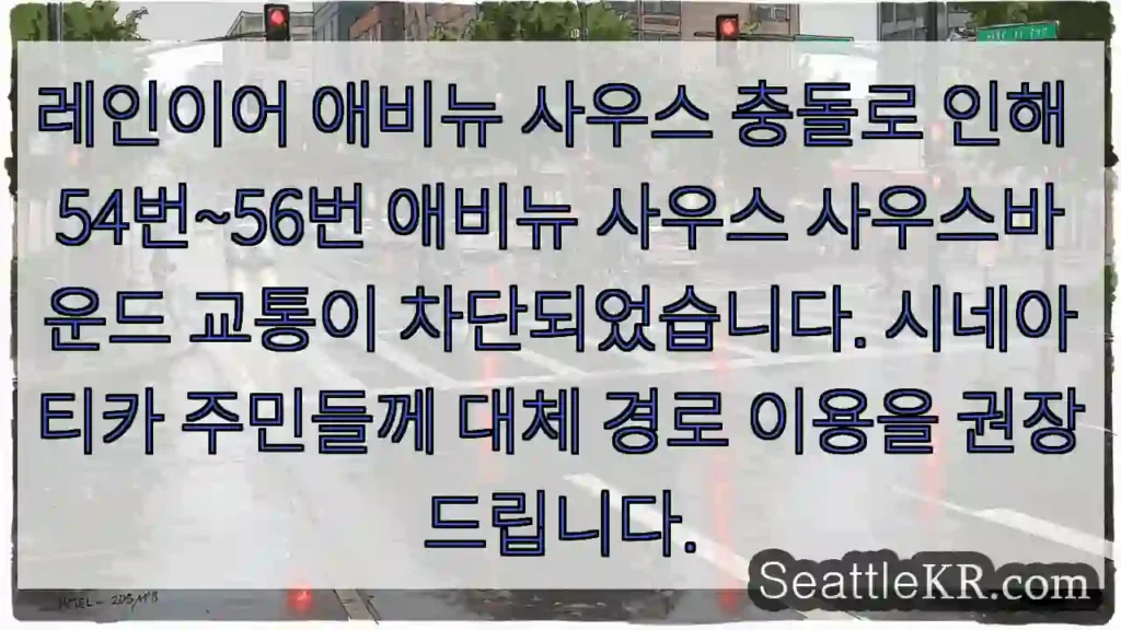 교차로 폐쇄, 대체 경로 확인