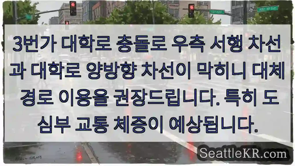 대학로 교통 체증 주의