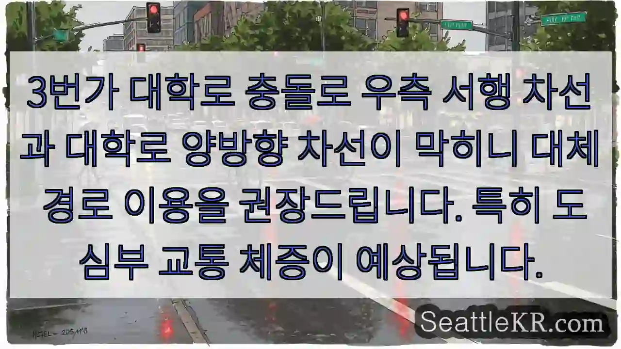 대학로 교통 체증 주의