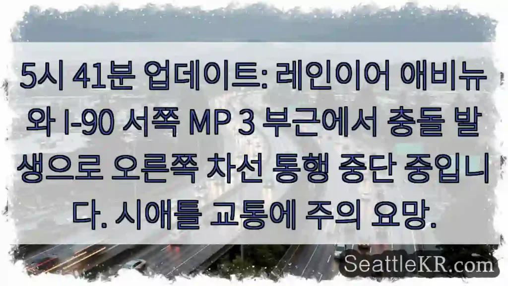 충돌! 레인이어 → 통행 중단