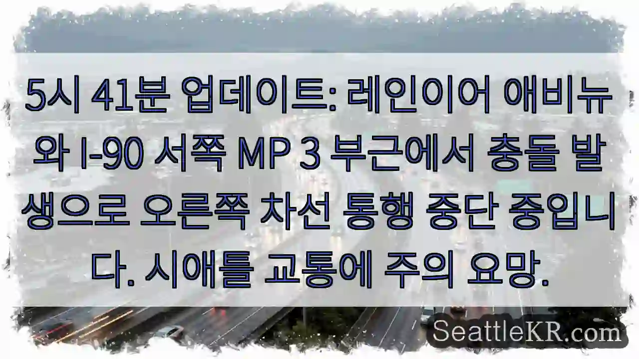 충돌! 레인이어 → 통행 중단