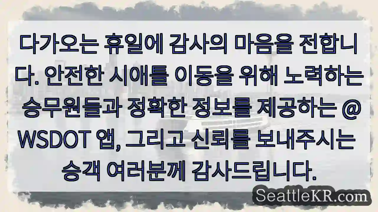 감사합니다, 안전한 여행!