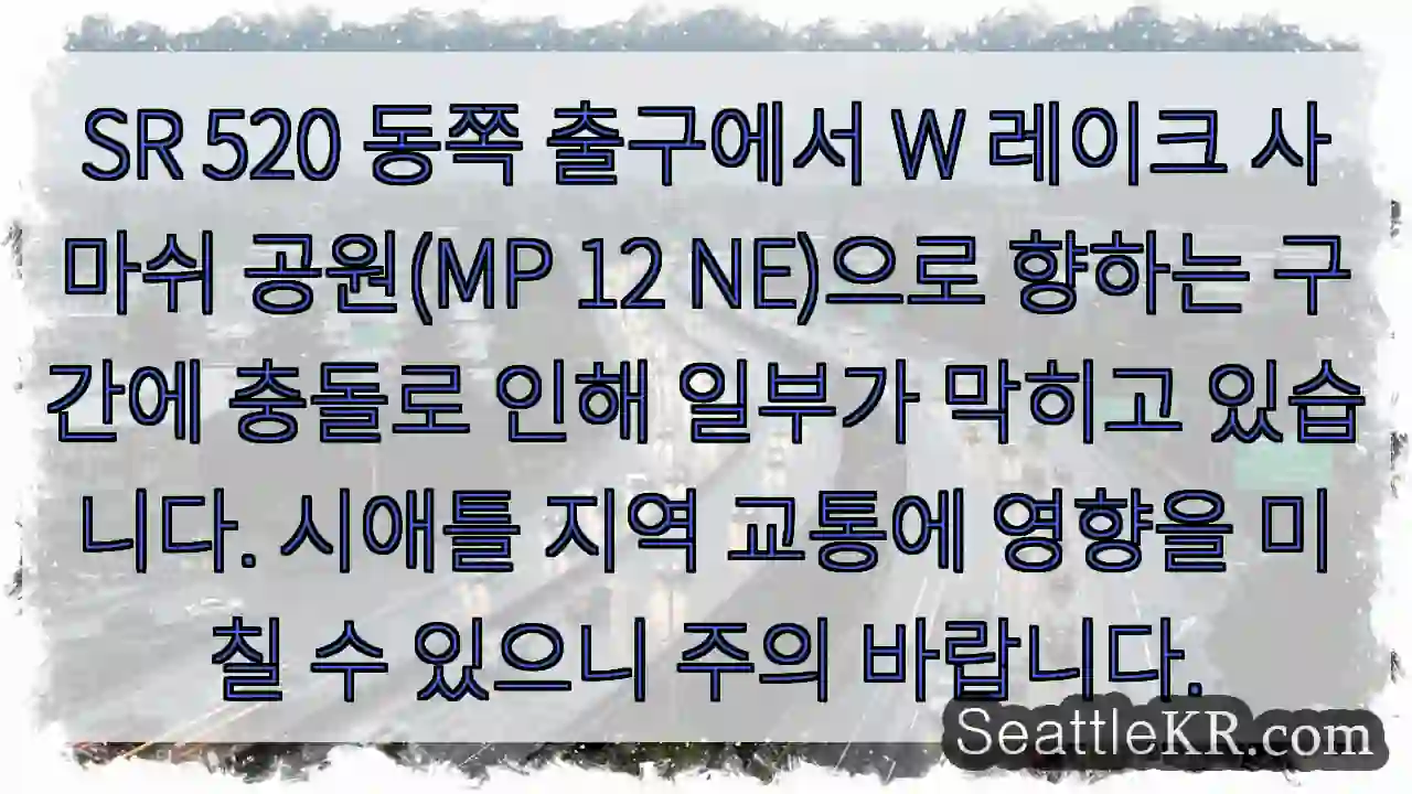 길 막힘! 사마쉬 공원 근처 주의