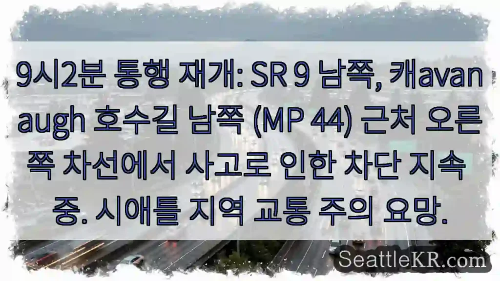 사고 구간, 통행 주의!