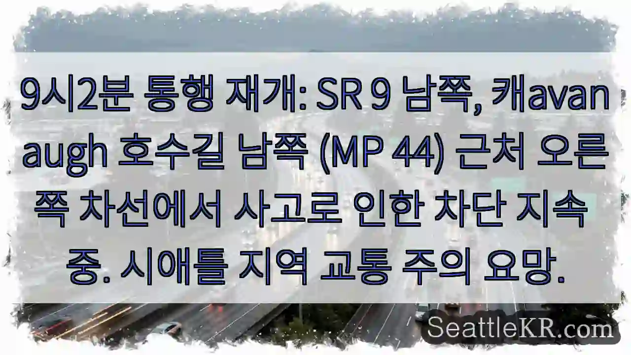 사고 구간, 통행 주의!