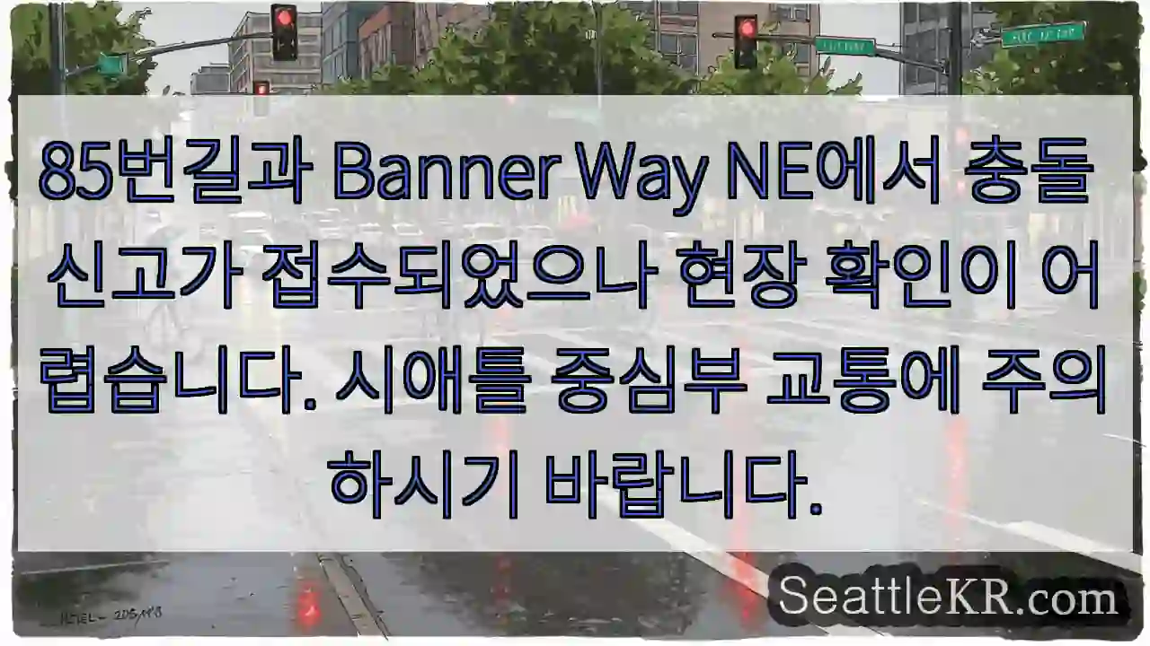 충돌 경보! 85번길 Banner Way NE