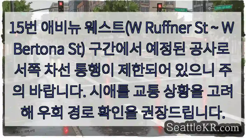 공사 중 차선 제한! 우회 필수