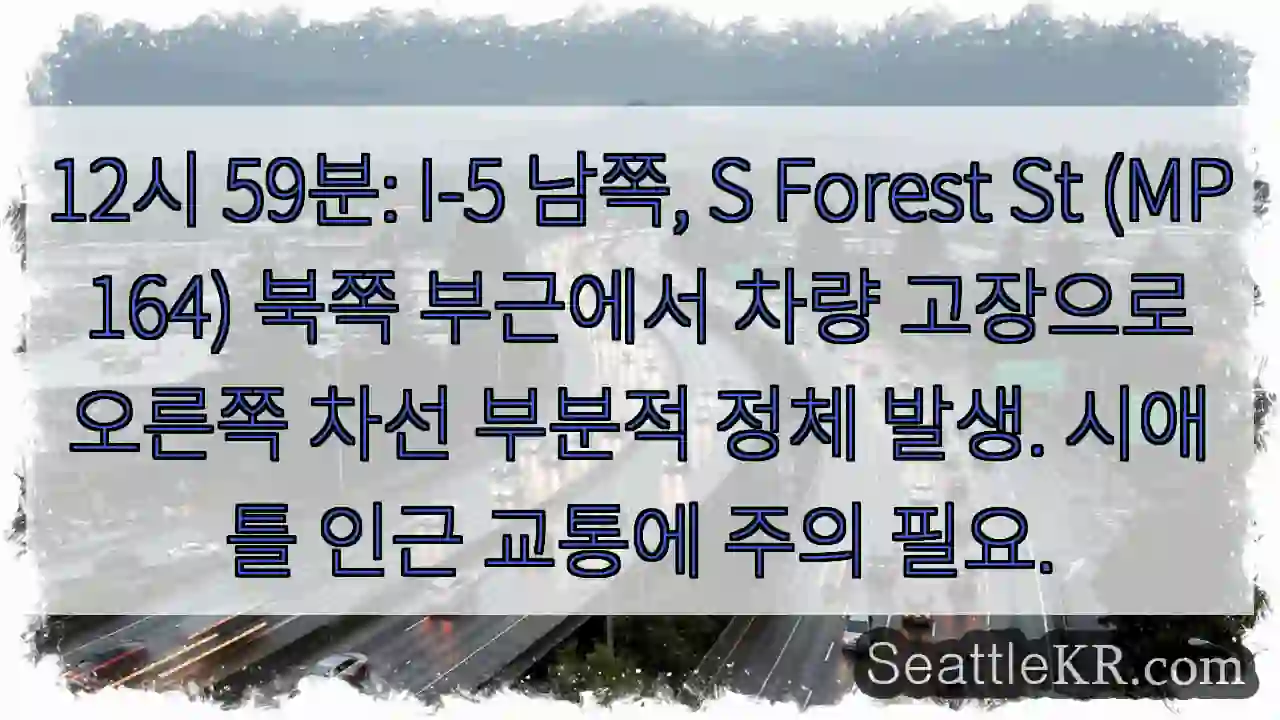 고장 차량, S Forest St (MP 164)