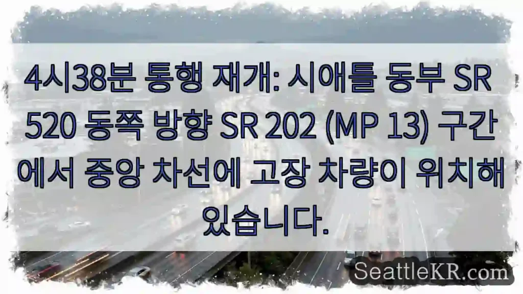 차량 고장! 우회하세요.