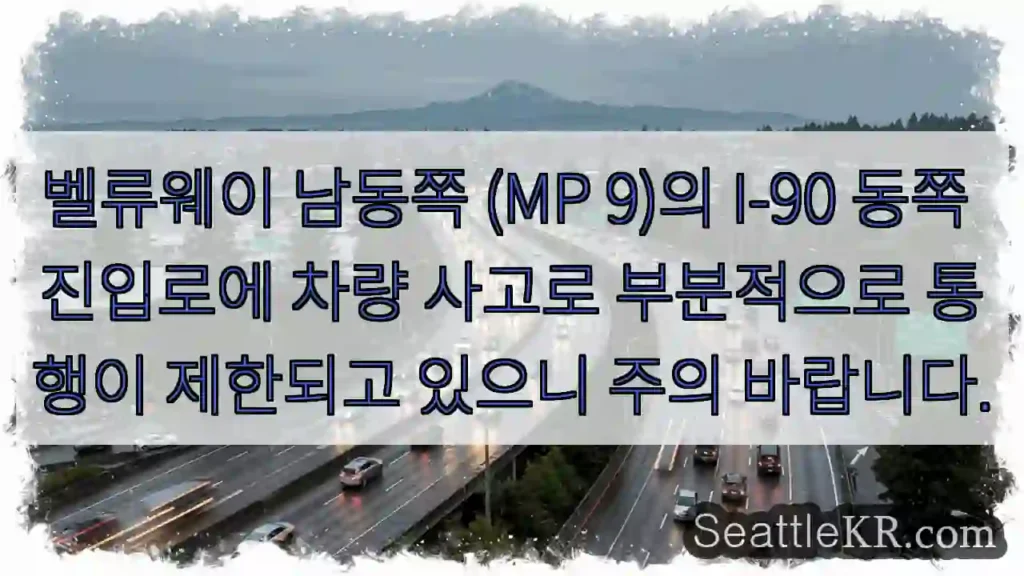 사고 구간, 통행 주의!