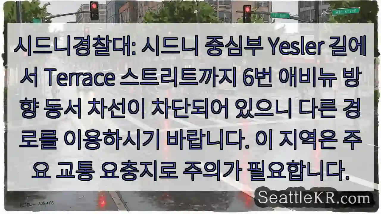 6번 애비뉴 차단! 우회하세요