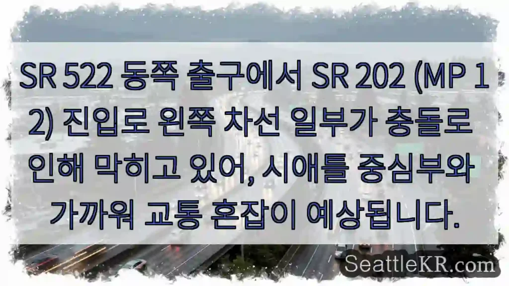 충돌! 왼쪽 차선 막힘