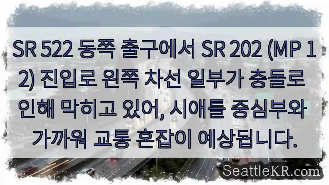 충돌! 왼쪽 차선 막힘