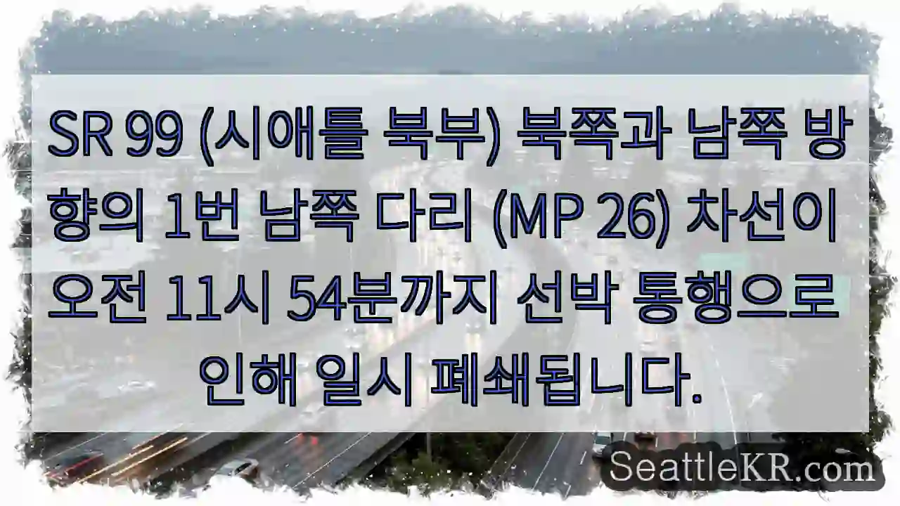 다리 폐쇄! 선박 통행 (11:54)