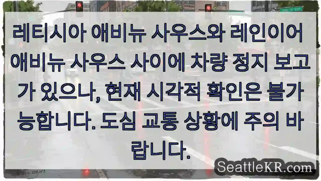 차량 정지 보고! 주의 필요