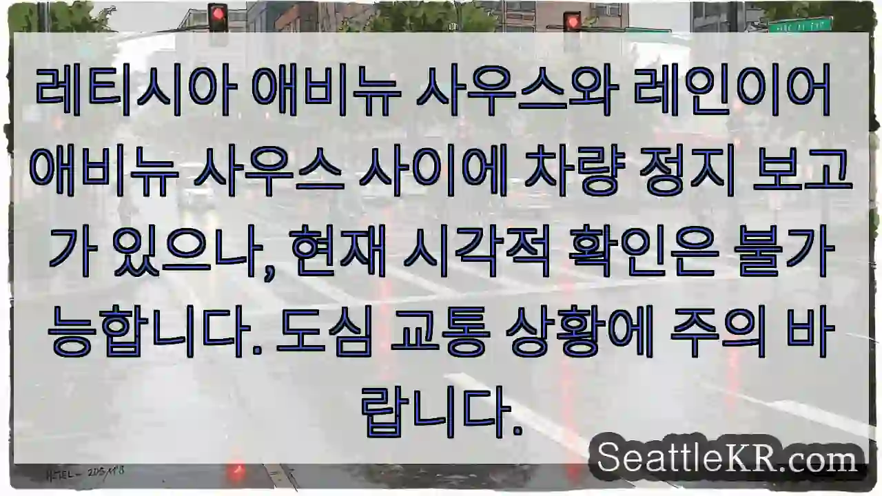 차량 정지 보고! 주의 필요
