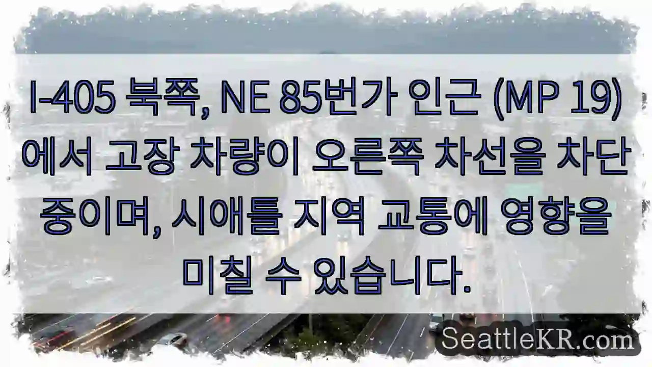 고장 차량! 차선 차단 주의
