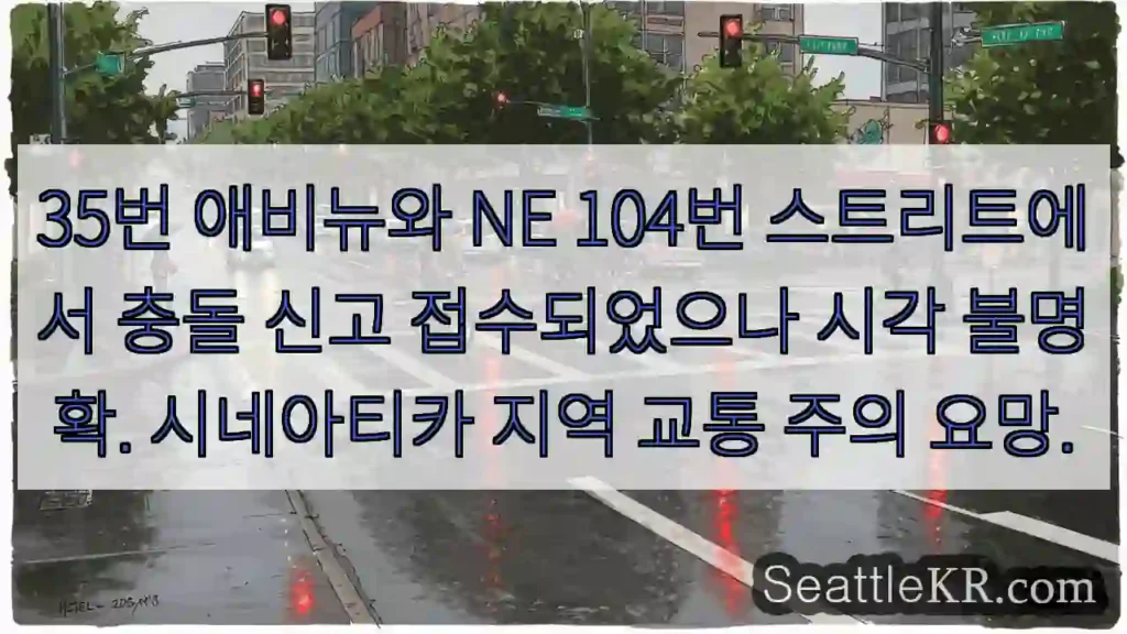 충돌! 35번 애비뉴/NE 104번 스트리트 주의