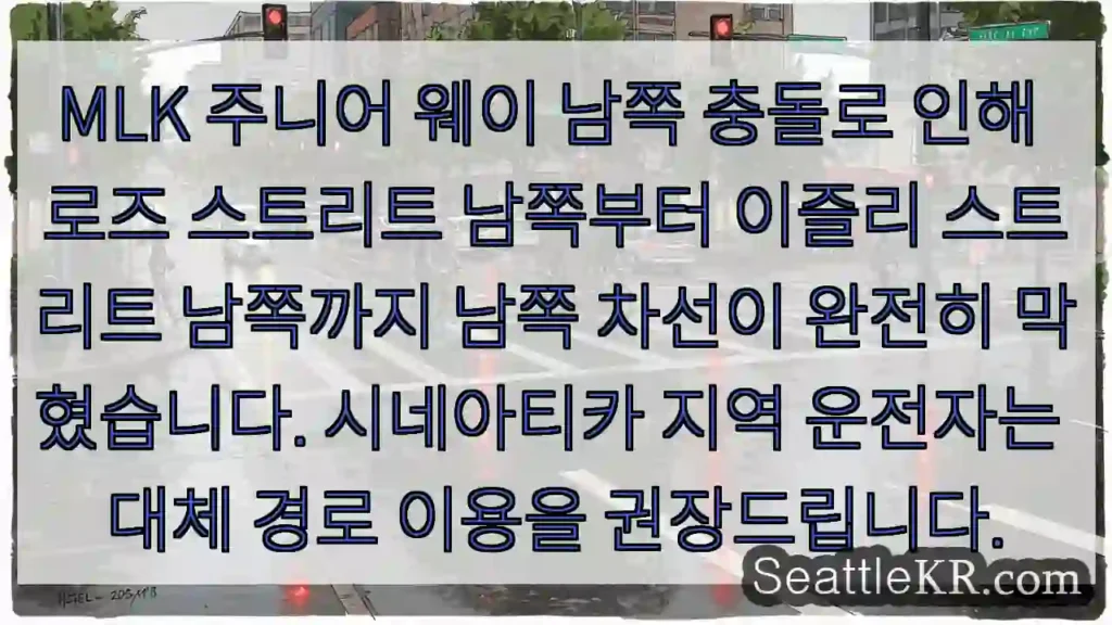 길 막힘! 대체 경로 권장