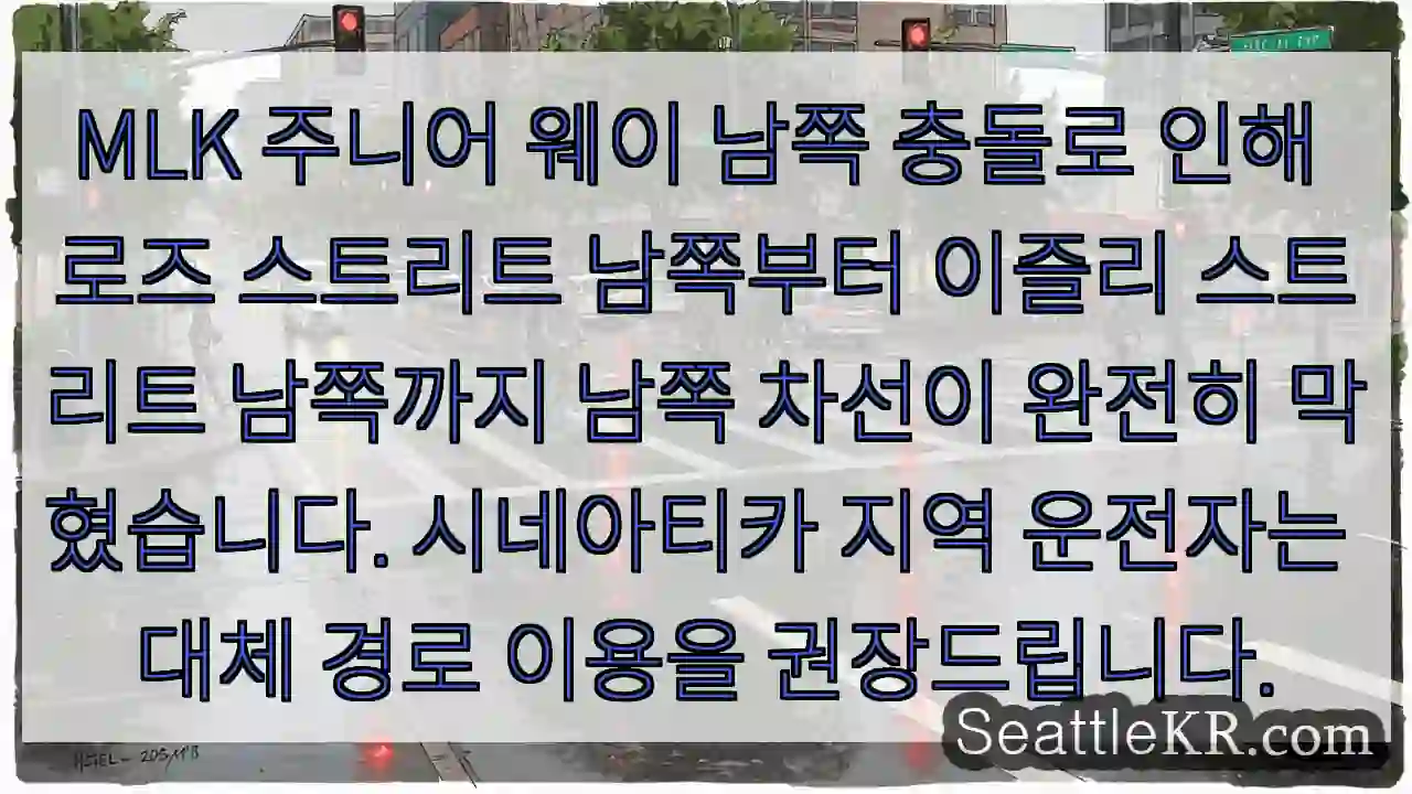 길 막힘! 대체 경로 권장